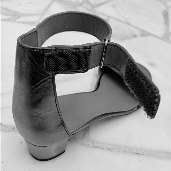 VINCE silver sandals. Two inch heel. High back. - Picture 3 of 6